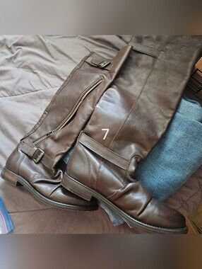 Tall Brown Leather Riding Boots